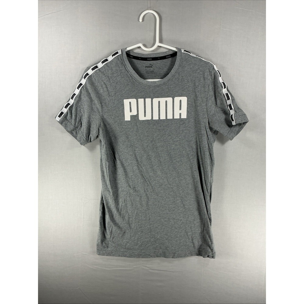Puma T-Shirt Mens Small Preppy Modern Logo Spell Out Sportswear Gym Training 90s